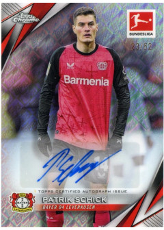 Patrik Schick, Kartička, 2024-25 Topps Chrome Bundesliga, AUTOGRAPH