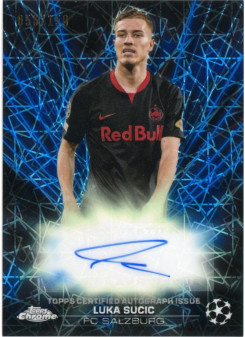 Luka Sucic, Kartička, Topps Chrome UEFA Club Competitions 2023-24, AUTOGRAPH