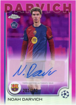 Noah Darvich, Kartička, Topps Chrome UEFA Club Competitions 2024-2025, AUTOGRAPH