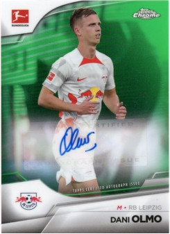 Dani Olmo, Kartička, 2022-23 Topps Chrome Bundesliga, AUTOGRAPH