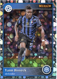Yann Bisseck, Card, 2024-25 Topps Merlin UEFA Club Competitions, Vintage Merlin Refractor Yann Bisseck, Card, 2024-25 Topps Merlin UEFA Club Competitions, Vintage Merlin Refractor