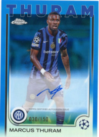 Marcus Thuram, Kartička, Topps Chrome UEFA Club Competitions 2024-2025, AUTOGRAPH