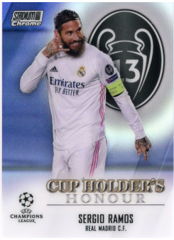 Sergio Ramos, Kartička, 2020-21 Topps Stadium Club Chrome UEFA Champions League, INSERT