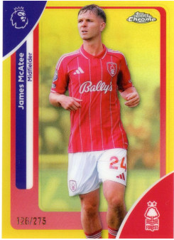 James McAtee, Kartička, 2025-26 Topps Chrome Premier League, LIMIT