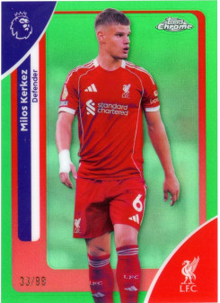 Milos Kerkez, Kartička, 2025-26 Topps Chrome Premier League, LIMIT