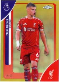 Milos Kerkez, Card, 2025-26 Topps Chrome Premier League, LIMIT