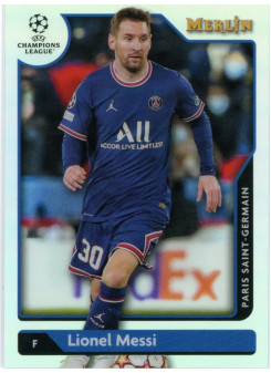 Lionel Messi, Card, Topps Merlin Chrome UEFA Club Competitions 2021-2022, Refractor