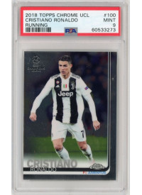 Cristiano Ronaldo, Kartička, 2018-19 Topps Chrome UEFA Champions League, GRADED, PSA 9