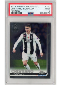 Cristiano Ronaldo, Kartička, 2018-19 Topps Chrome UEFA Champions League, GRADED, PSA 9