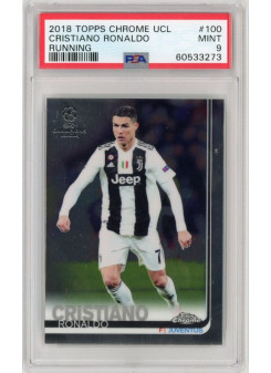 Cristiano Ronaldo, Kartička, 2018-19 Topps Chrome UEFA Champions League, GRADED, PSA 9