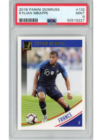 Kylian Mbappe, Kartička, 2018-19 Panini Donruss Soccer, GRADED, PSA 9