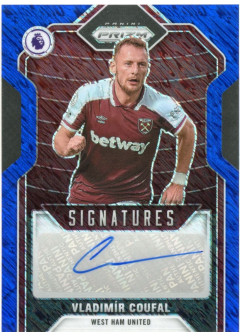 Vladimir Coufal, Kartička, 2021-22 Panini Prizm Premier League, Blue Shimmer