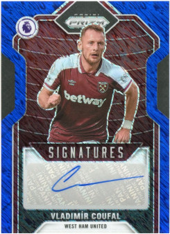 Vladimir Coufal, Card, 2021-22 Panini Prizm Premier League, Blue Shimmer