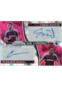 Tomas Soucek - Vladimir Coufal, Card, 2021-22 Panini Prizm Premier League, Pink Ice