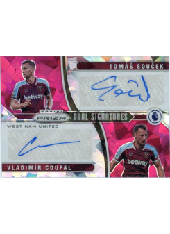 Tomas Soucek - Vladimir Coufal, Card, 2021-22 Panini Prizm Premier League, Pink Ice