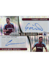 Tomas Soucek - Vladimir Coufal, Card, 2021-22 Panini Prizm Premier League, AUTOGRAPH