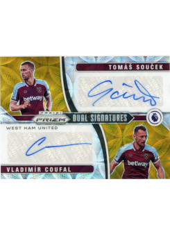 Tomas Soucek - Vladimir Coufal, Card, 2021-22 Panini Prizm Premier League, AUTOGRAPH