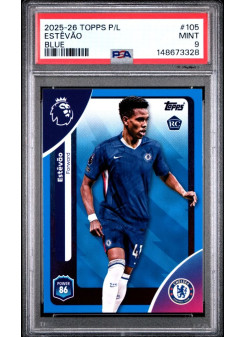 Estêvão, Kartička, 2026 Topps Premier League Debute Edition, PSA 9, Blue